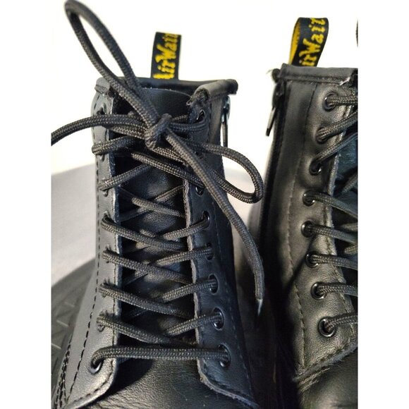 Dr Martens kids Laced Zip Up Gloss Black Shoes Boots 1460 J 13 - Picture 11 of 16